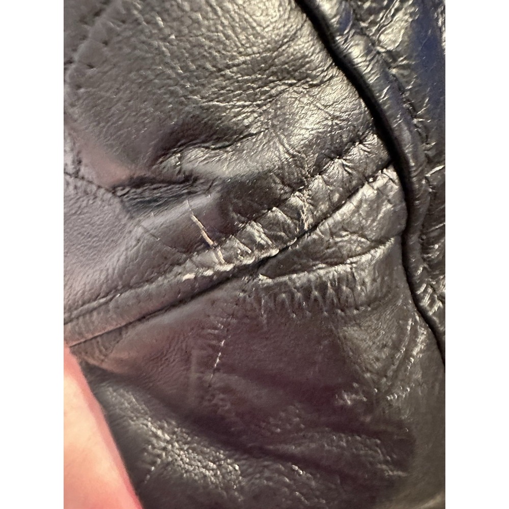 Leather & Soul Men's Black Leather Jacket XL Full Zip Lined Spread Collar Short - Picture 13 of 13